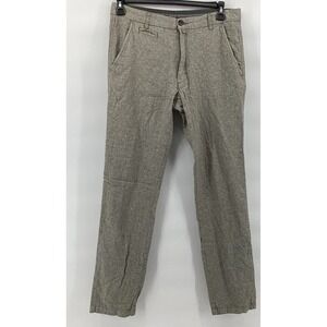 AVIREX Chinos Millennium Fit Pants Men's Size 30 Gray Trousers 55% Linen